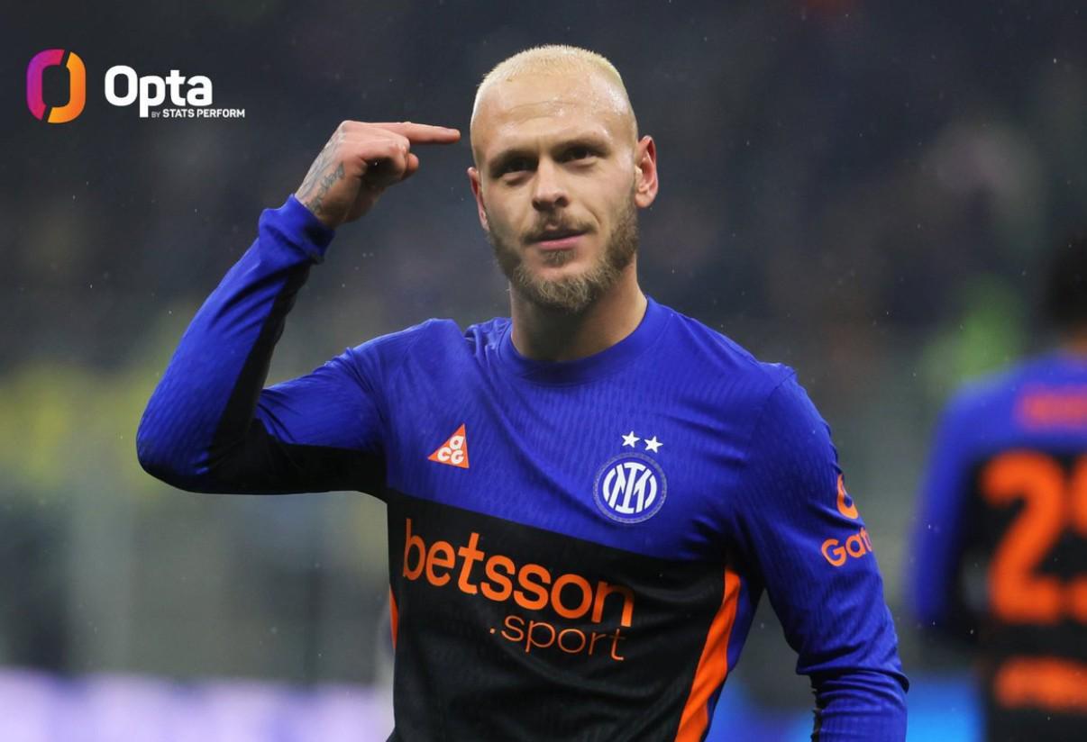 中欧体育官网入口-2射1传,迪马尔科成有统计以来国米首位意甲单场造3球的后卫